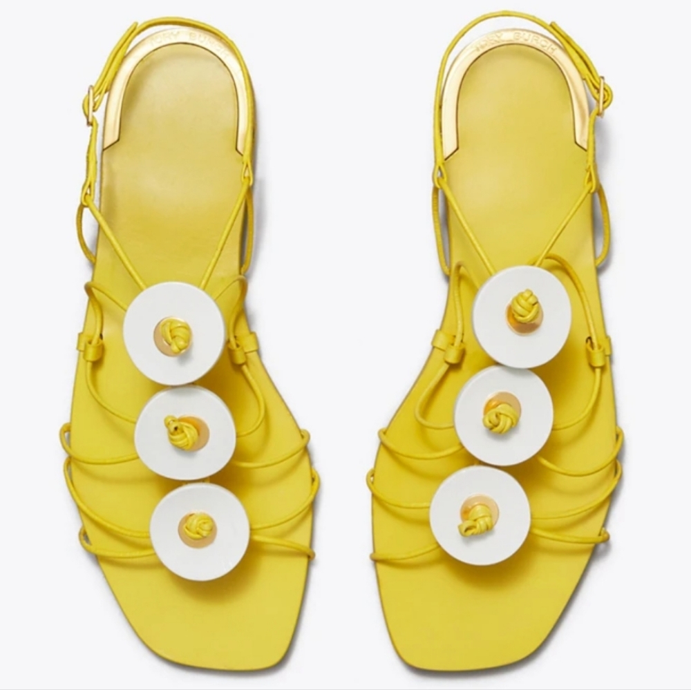 Tory Burch‎ Artisanal Knot Sandal Tripon Cristal - Summer Yuzu/300 *NWT*